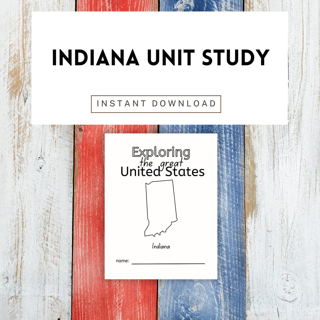 Indiana Worksheets and Unit Study - Etsy