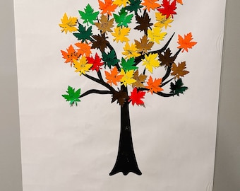 Thankful Tree Engineer Print: Thanksgiving Gratitude Poster (Digital Download)