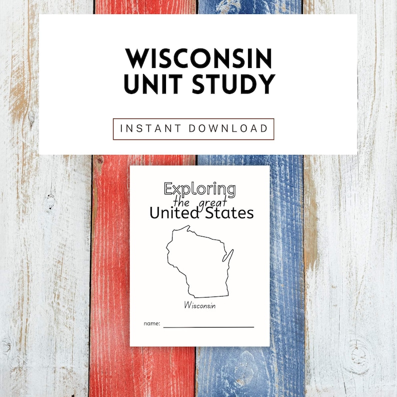 Wisconsin Worksheets and Unit Study - Etsy