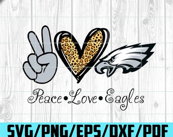 Download Peace Love Eagles Etsy