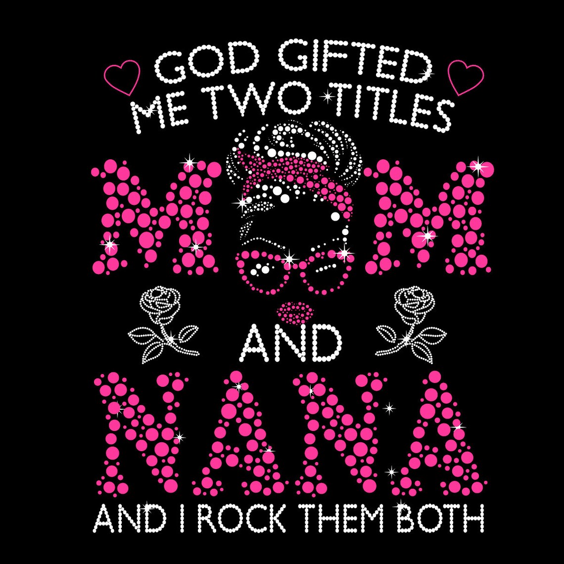 God Gifted Me Two Titles Mom And Nana Svg Mothers Day Svg ...