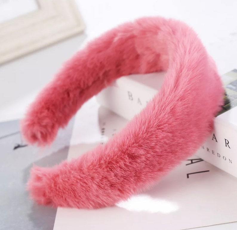 Autumn Winter Colourful Fur Headband Etsy