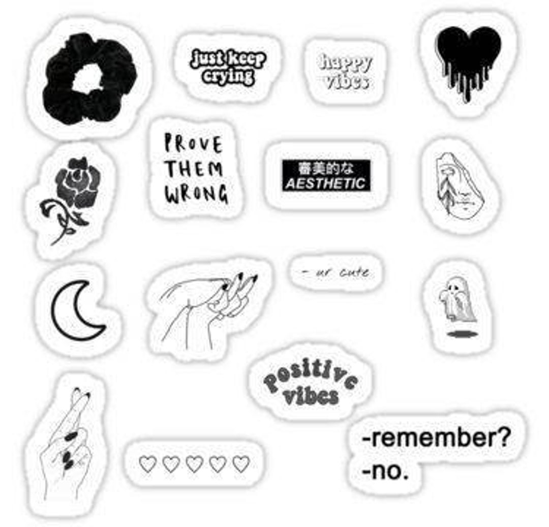 Black and white stickers