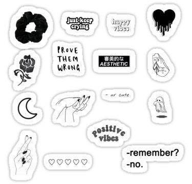 Black and White Stickers - Etsy Canada