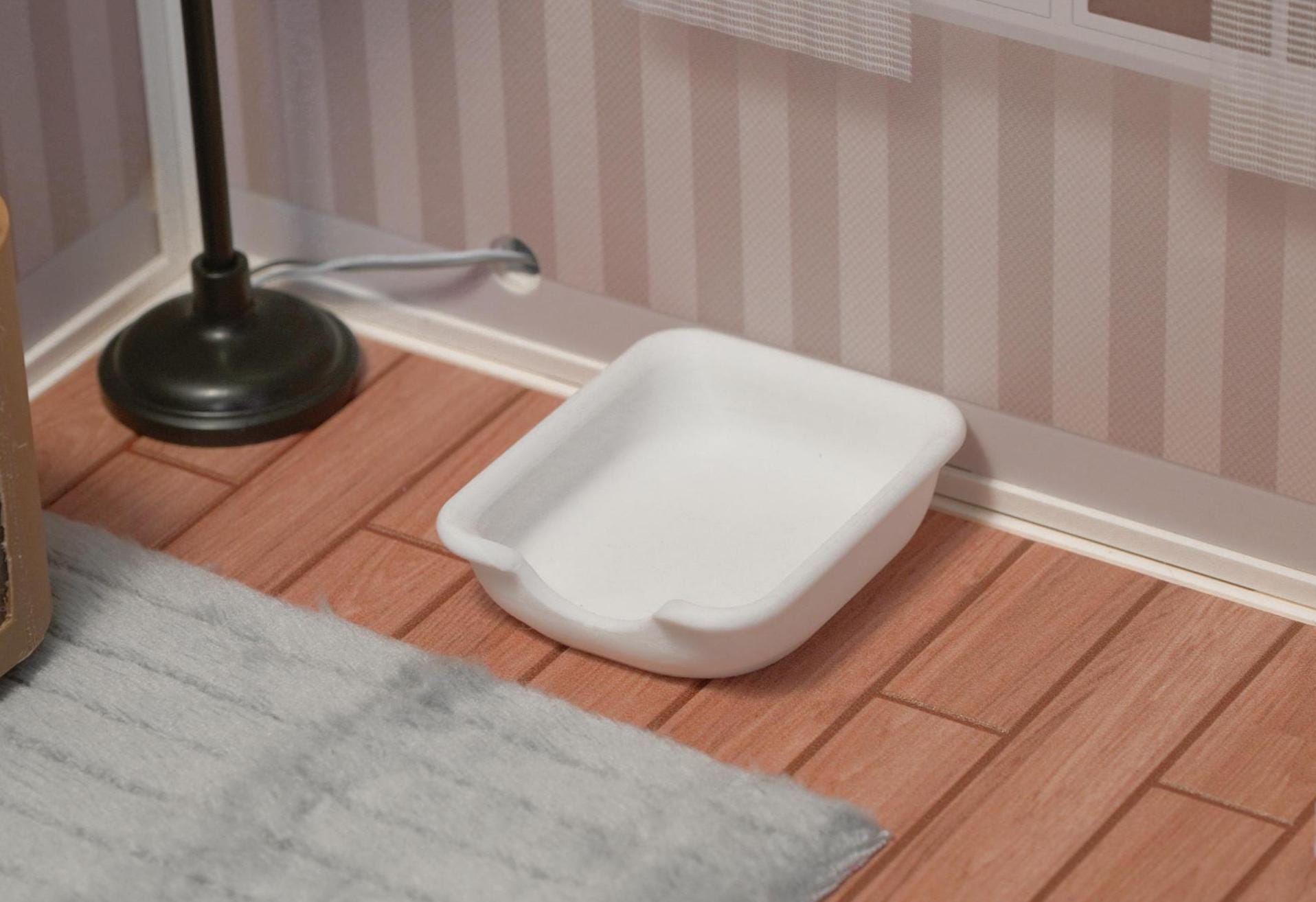 1/12 Scale Cat Litter Box Miniature | Dollhouse Furnitures, Accessories ...