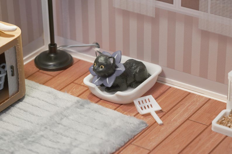 1/12 Scale Cat Litter Box Miniature | Dollhouse Furnitures, Accessories ...