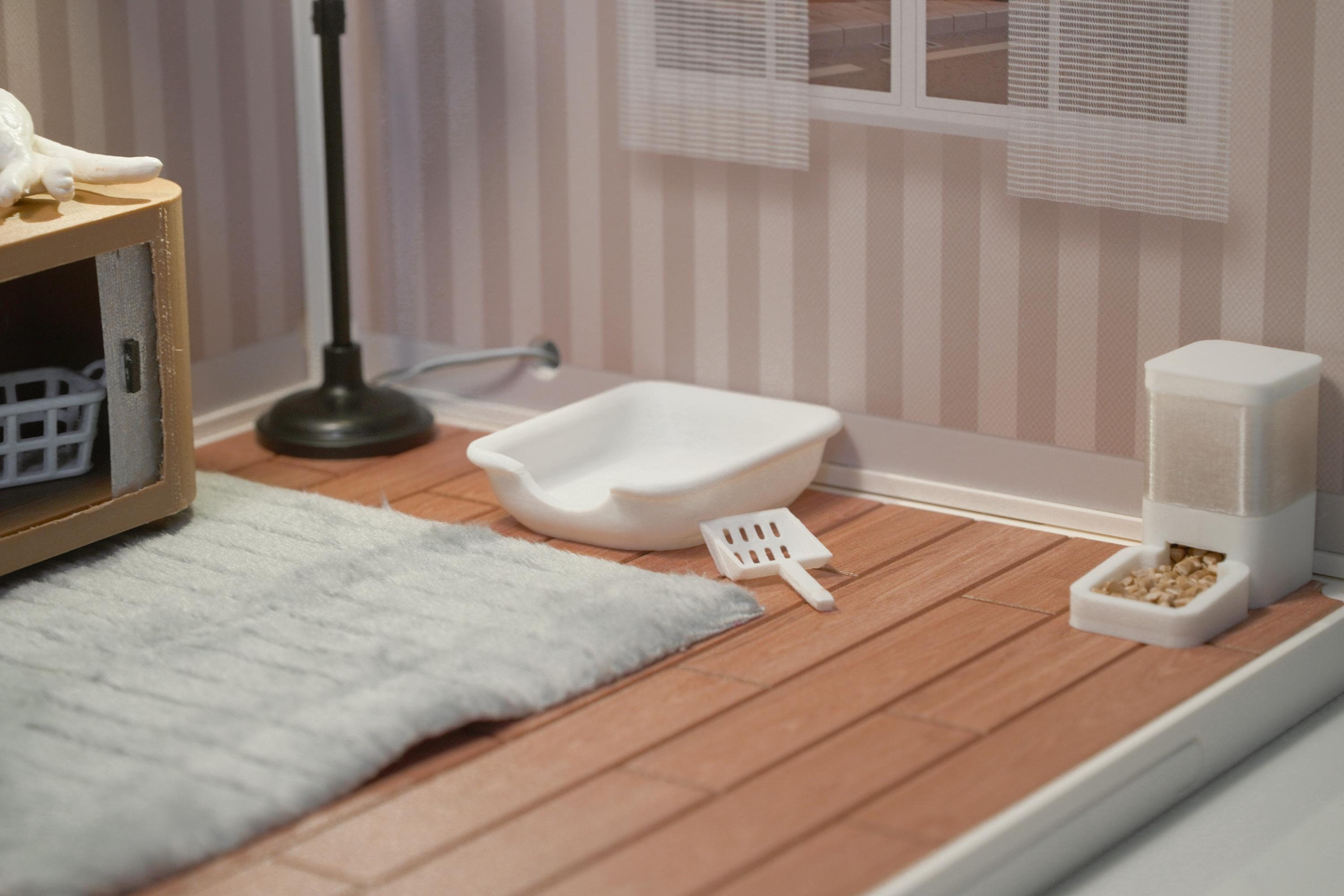1/12 Scale Cat Litter Box Miniature | Dollhouse Furnitures, Accessories ...