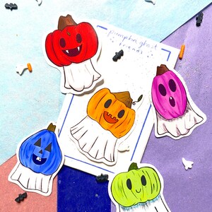 ¡Amigos Fantasmas de Calabaza! (5 paquete de pegatinas)