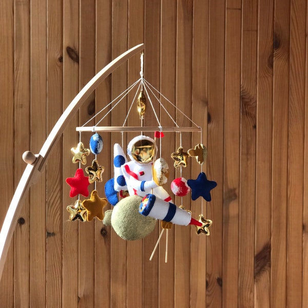 Handmade Crochet Universe, Planets Nursery Mobile 🌍🚀🧑‍🚀