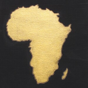 Gold Africa painting (8x10 canvas)