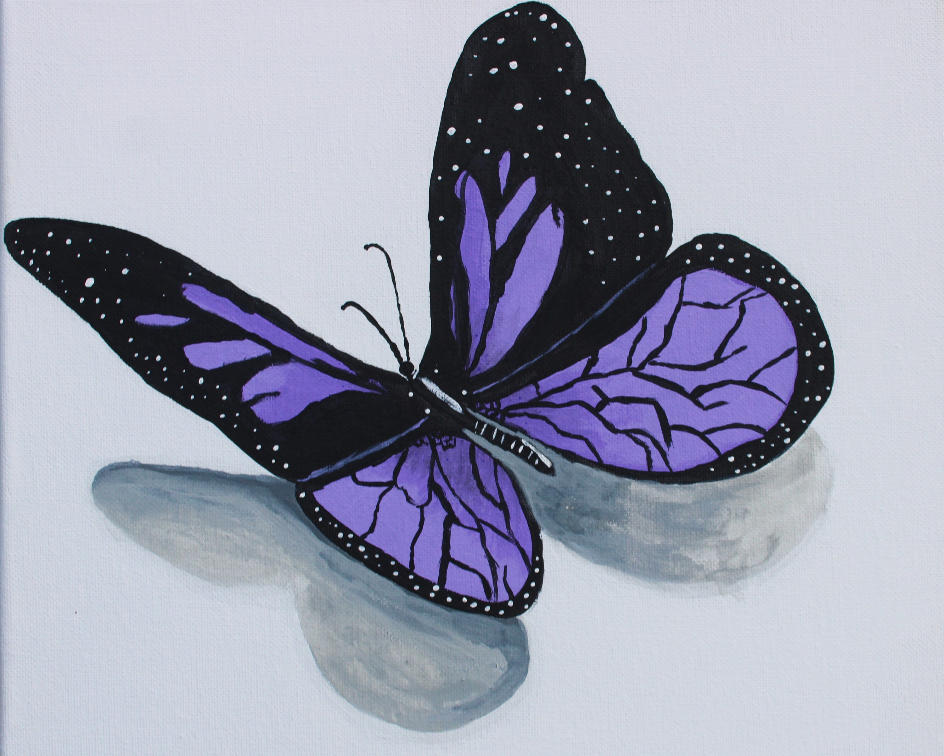 Purple Monarch Butterfly Print | Etsy