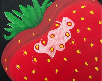 Strawberry Painting (12x12)