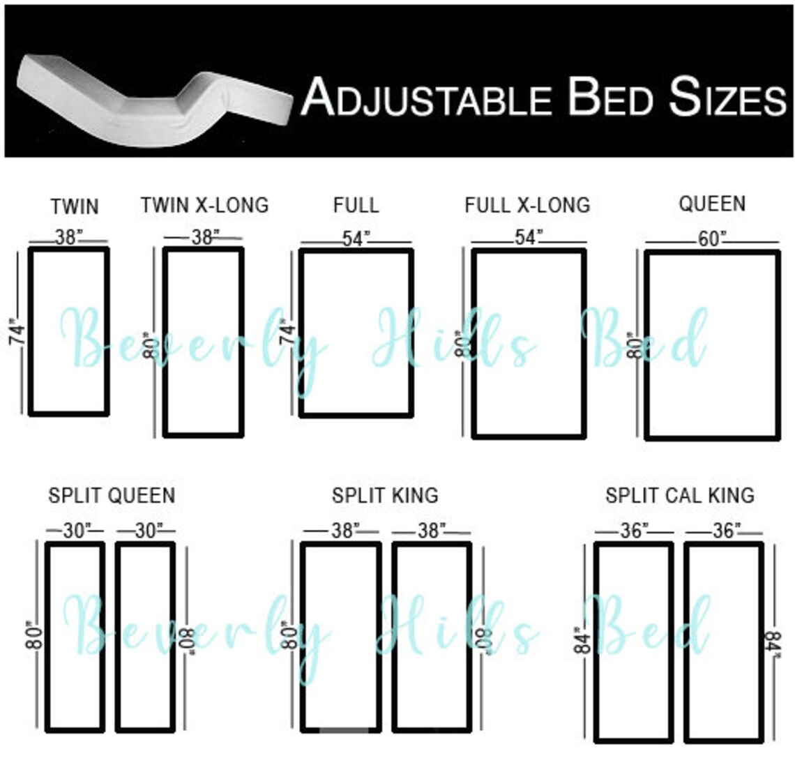 Split Queen Dual Electric Adjustable Bed Split Queen Etsy