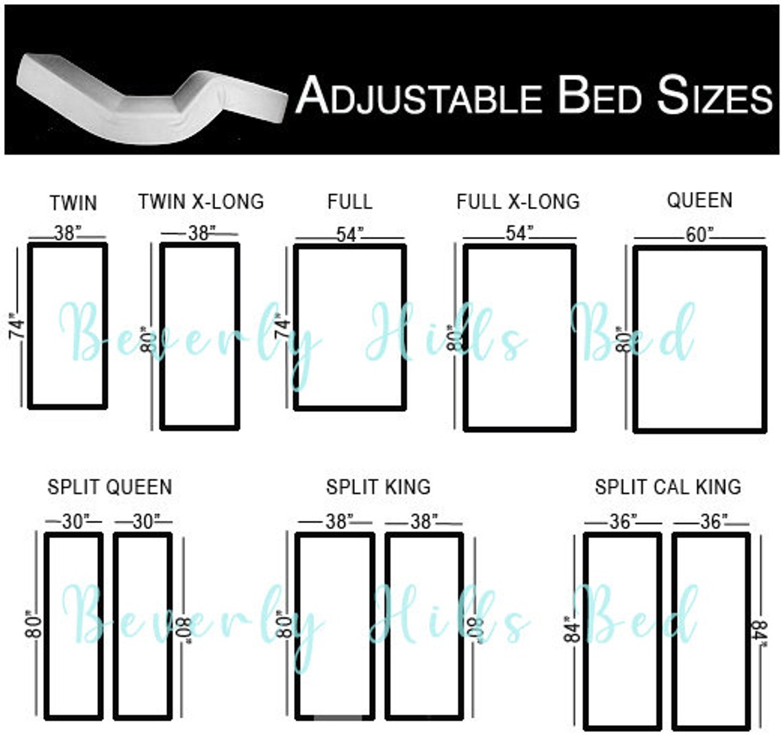 Split Queen Dual Adjustable Electric Bed Bases All Sizes Etsy