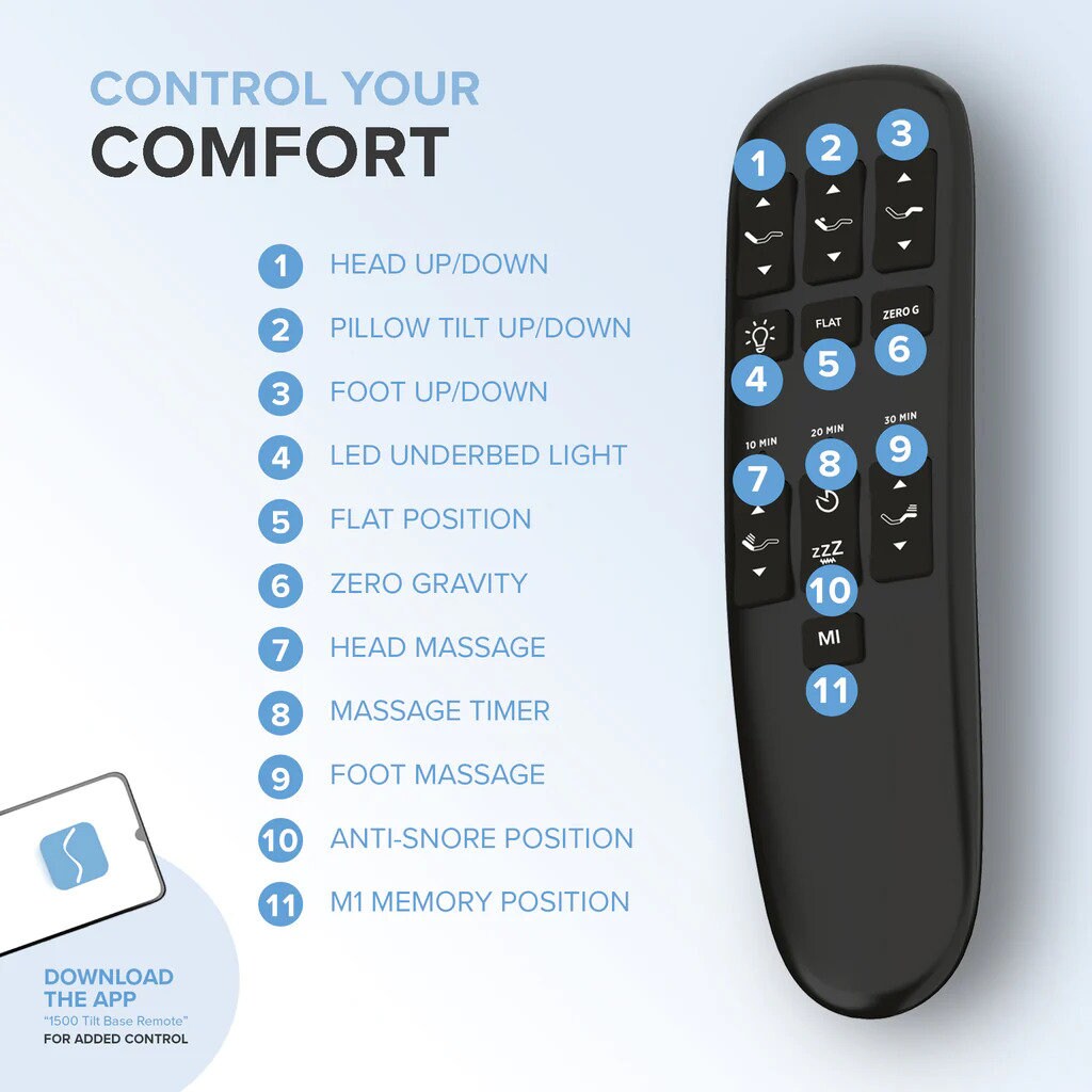 Split King Adjustable Air Number Bed Set With Pillow Tilt compare to