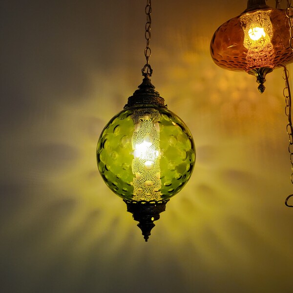 Green Swag Lamp Etsy