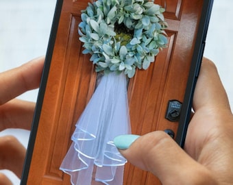 Front Door Wreath For Bridal Shower, Bride To Be, Engagement, Wedding Day Decor