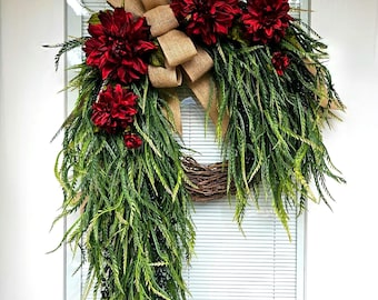 Year Round Wreath, Everyday Wreaths, Hydrangea Wreath, Front Door Wreaths, Farmhouse Decor, Housewarming Gift, Unique, Home Decor,