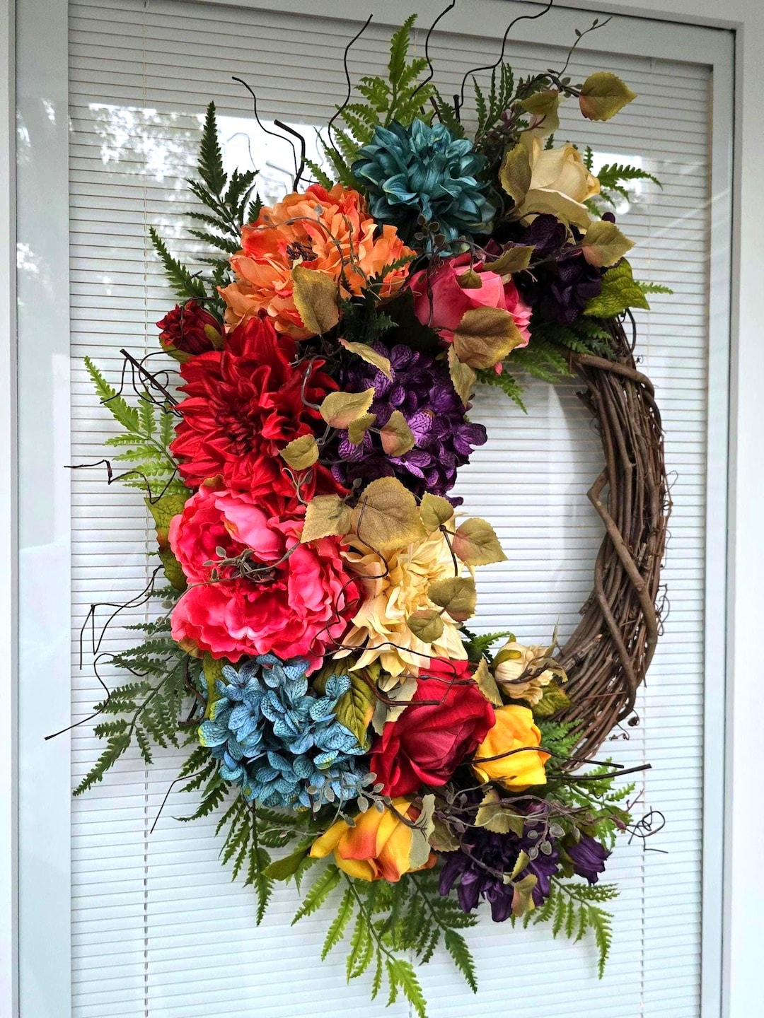 Spring Wreath, Summer Wreath, Double Door Wreaths, Front Door Wreaths ...