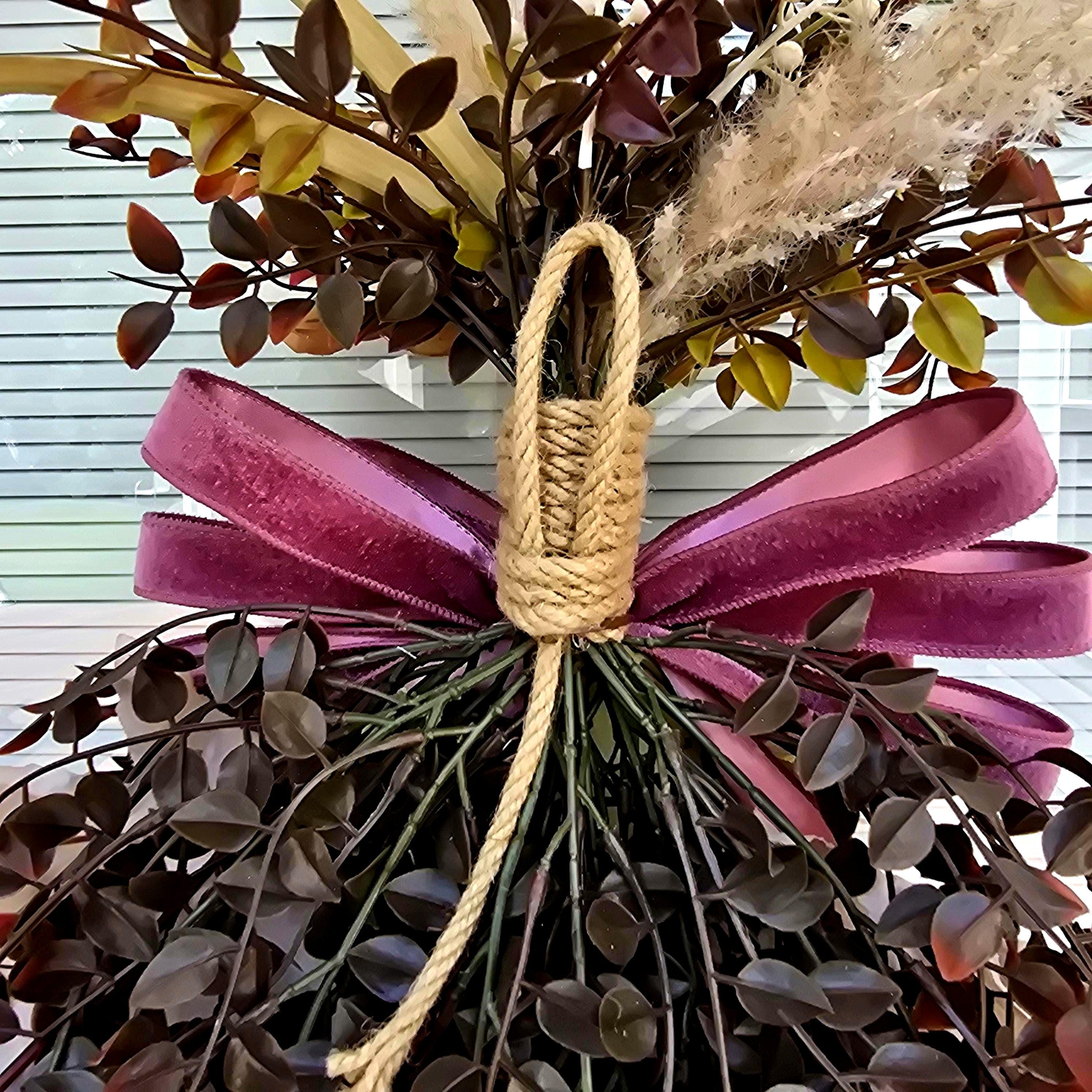 Fall Wreath Teardrop Swag for Front Door Decor, Double Door Wreaths ...
