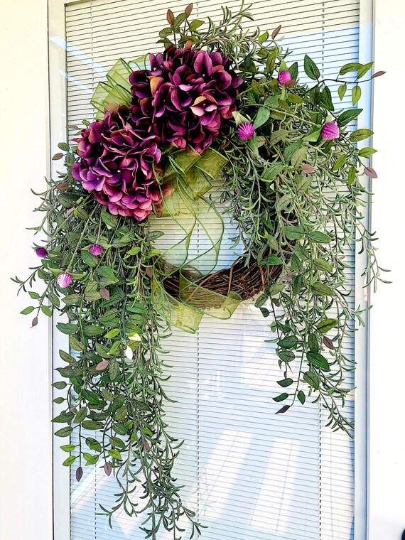 Image of Spooky Hydrangea Door Decoration