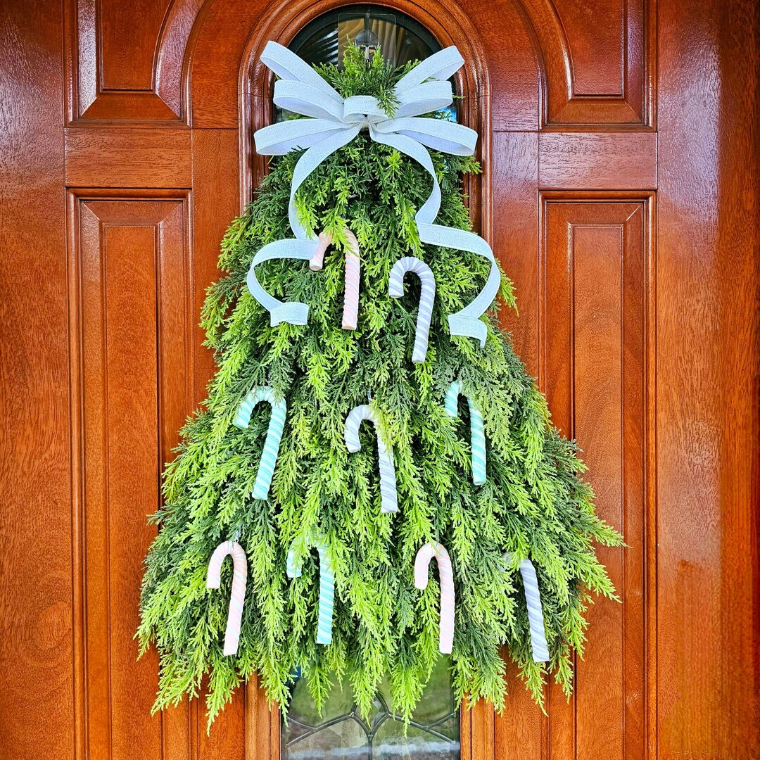 Christmas Tree Front Door Wreath for Outdoor Winter Xmas Etsy