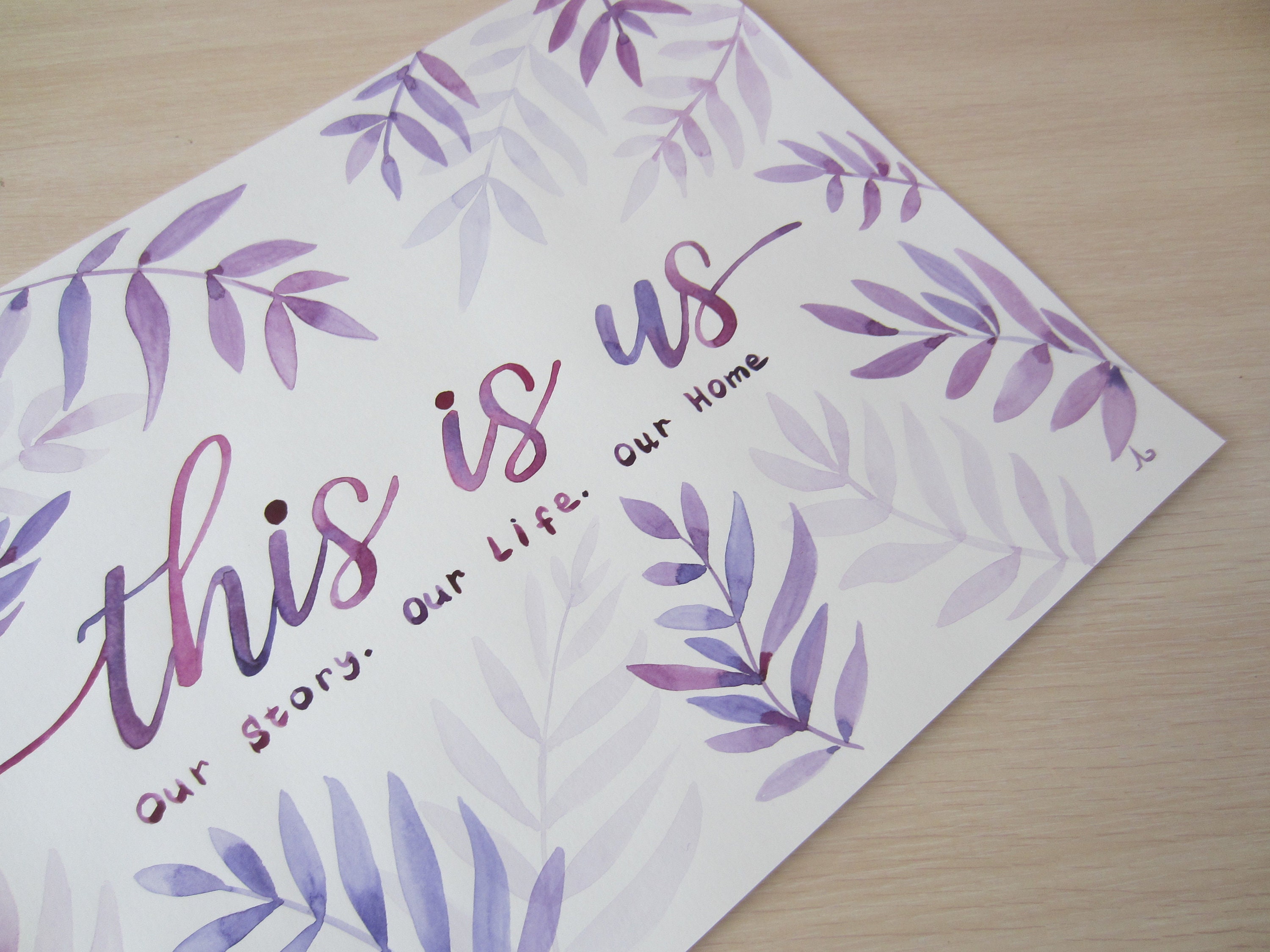 Original watercolor painting Inspirational saying this Etsy