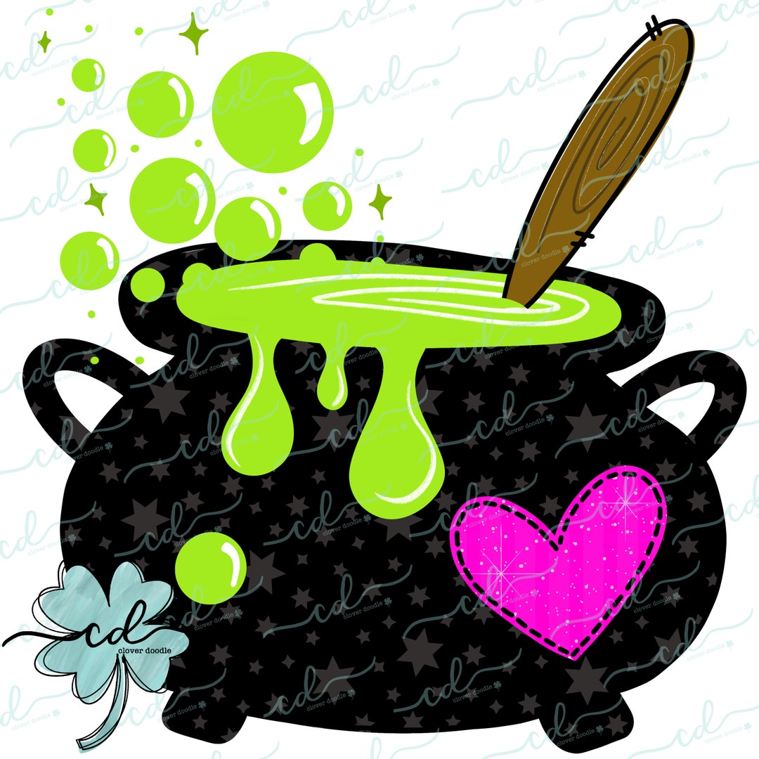Halloween Witch Cauldron- CD - PNG, Digital Download for Sublimation ...
