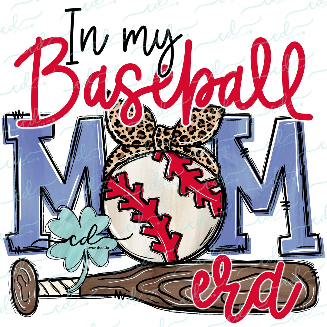 In My Baseball Mom Era CD PNG, Digital Download for Sublimation and