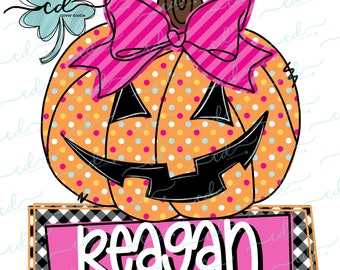 Jackie-O-Lantern W/Nameplate- CD - PNG, Digital Download for sublimation and printables