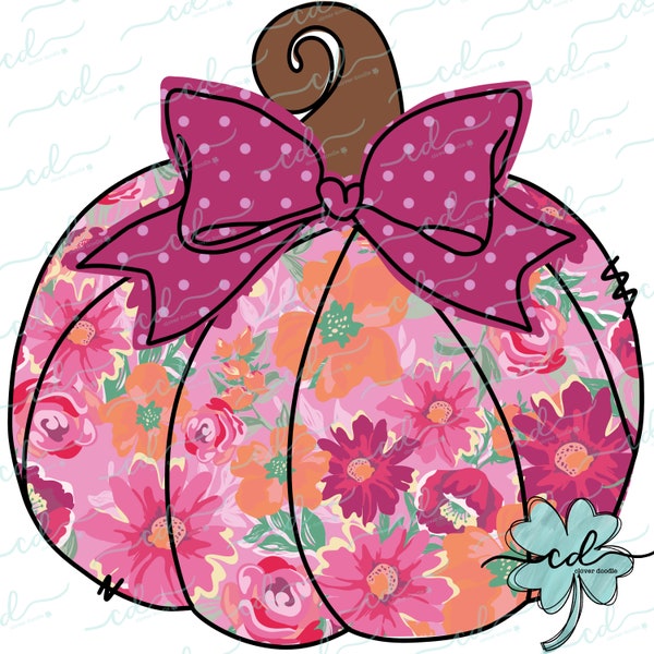 Pretty In Pink Pumpkin- CD - PNG, Digital Download for sublimation and printables