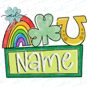 St. Paddy Lucky Trio w/Nameplate- Girl -  CD - PNG, Digital Download for sublimation and printables