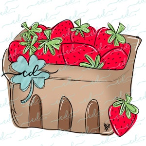 Strawberry Carton- CD - Digital Download for sublimation and printables