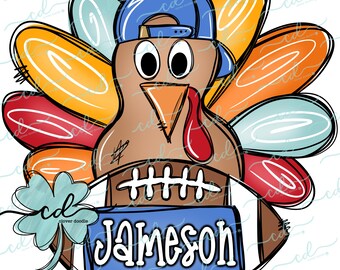 Turkey W Ball Cap, Football, + Nameplate- CD - PNG, Digital Download for sublimation and printables