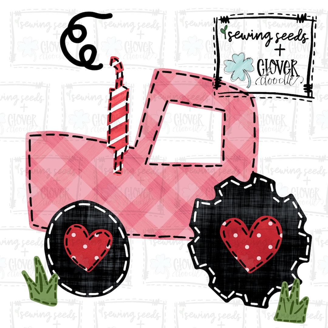 Girl's Valentine Tractor SSCD PNG, Digital Download for Sublimation and ...