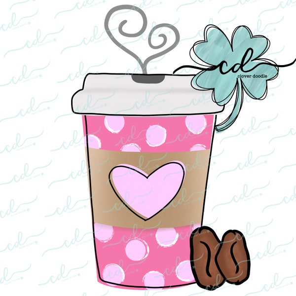 Valentine Coffee -  CD - PNG, Digital Download for sublimation and printables