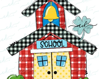 Little Red Schoolhouse - ユニセックス - CD - PNG、昇華印刷および印刷用のデジタルダウンロード
