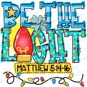 Be The Light- Christmas- CD - Faux Applique PNG, Digital Download for sublimation and printables