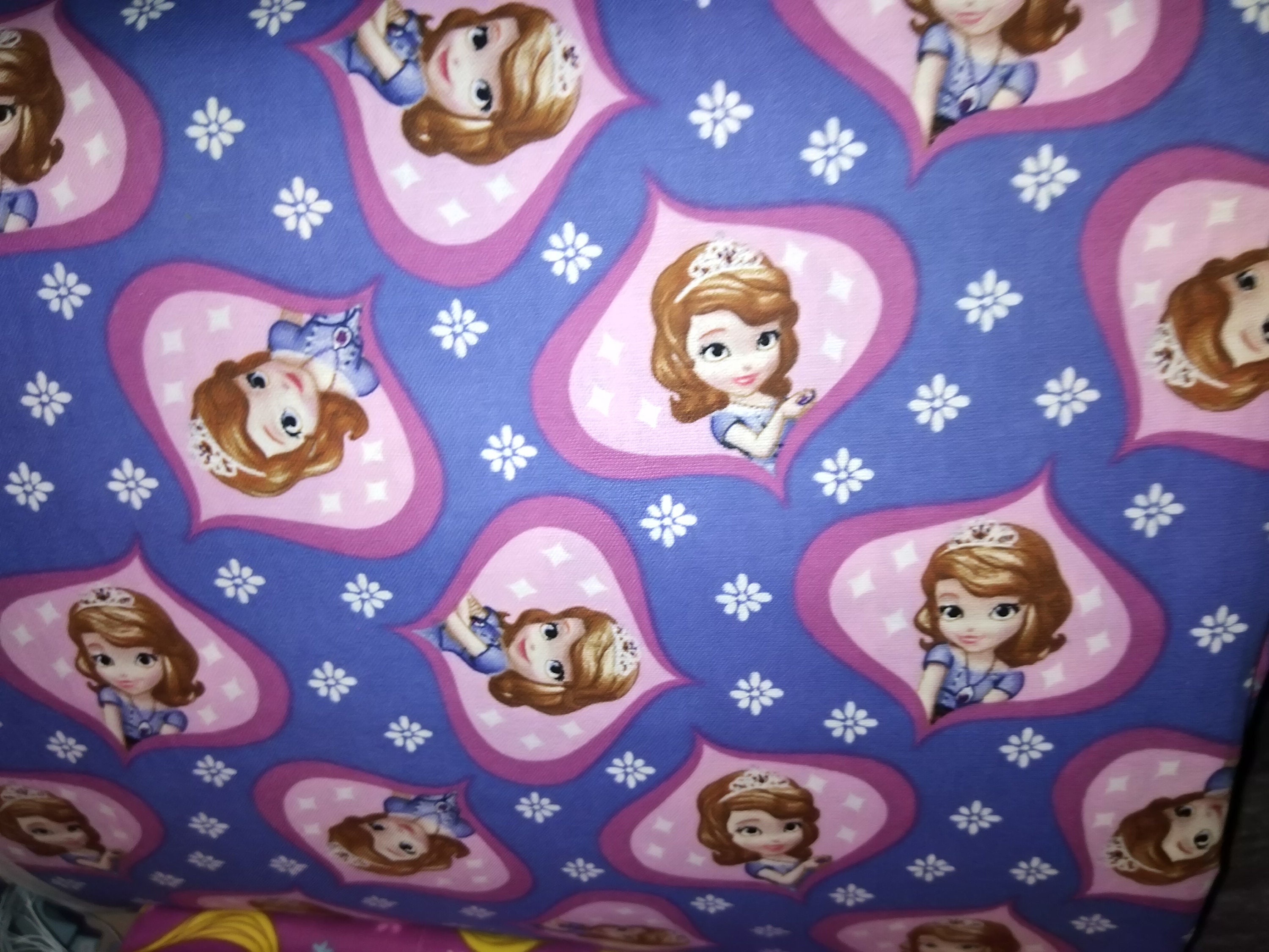 Sofia the first Princess Fabric Fat Quarter Half Yard Yard Face mask daisy duck friends fabric
