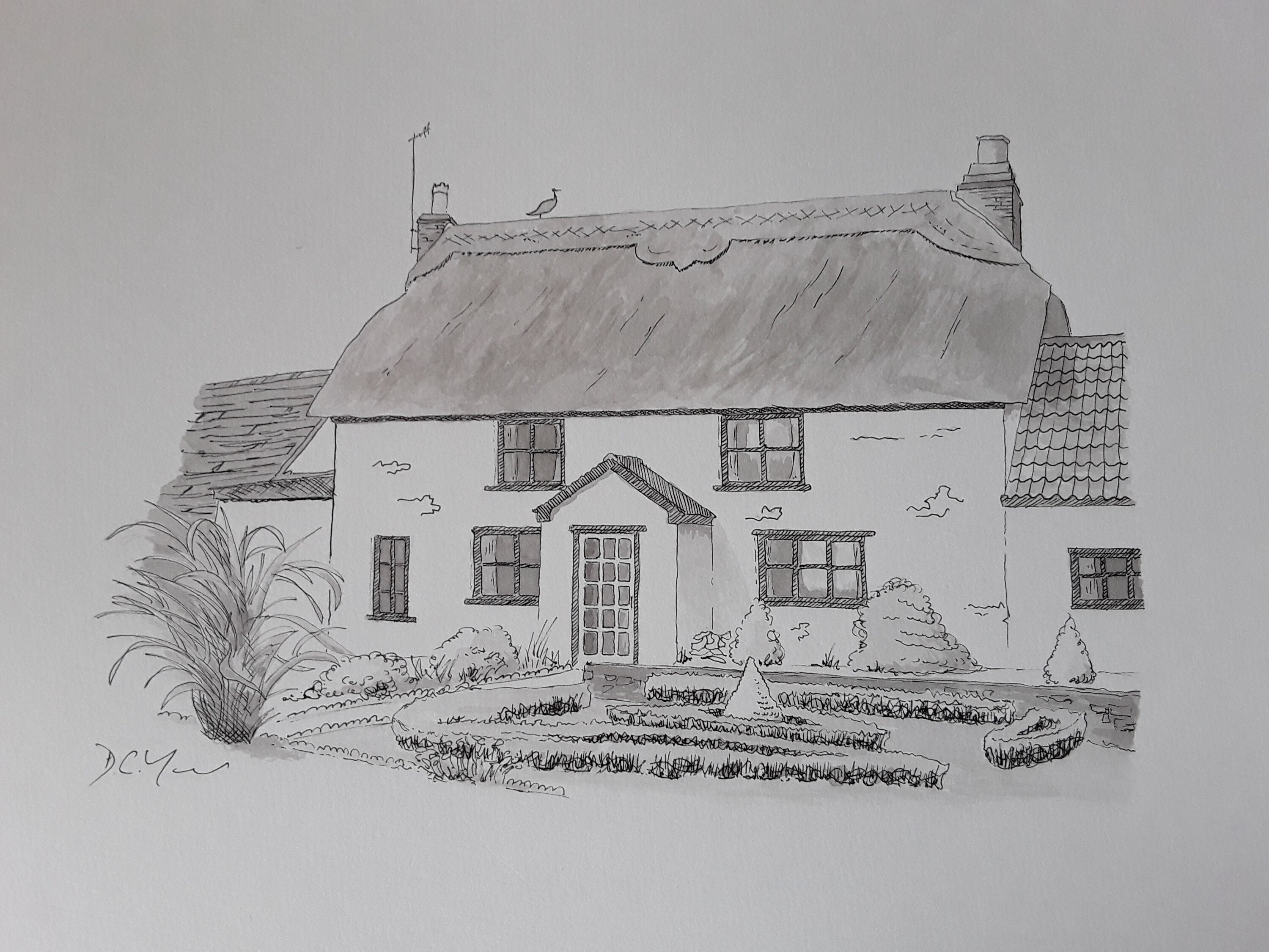 Bespoke Pen and Ink Drawing of Your Home, Custom Handdrawn Illustration Etsy UK