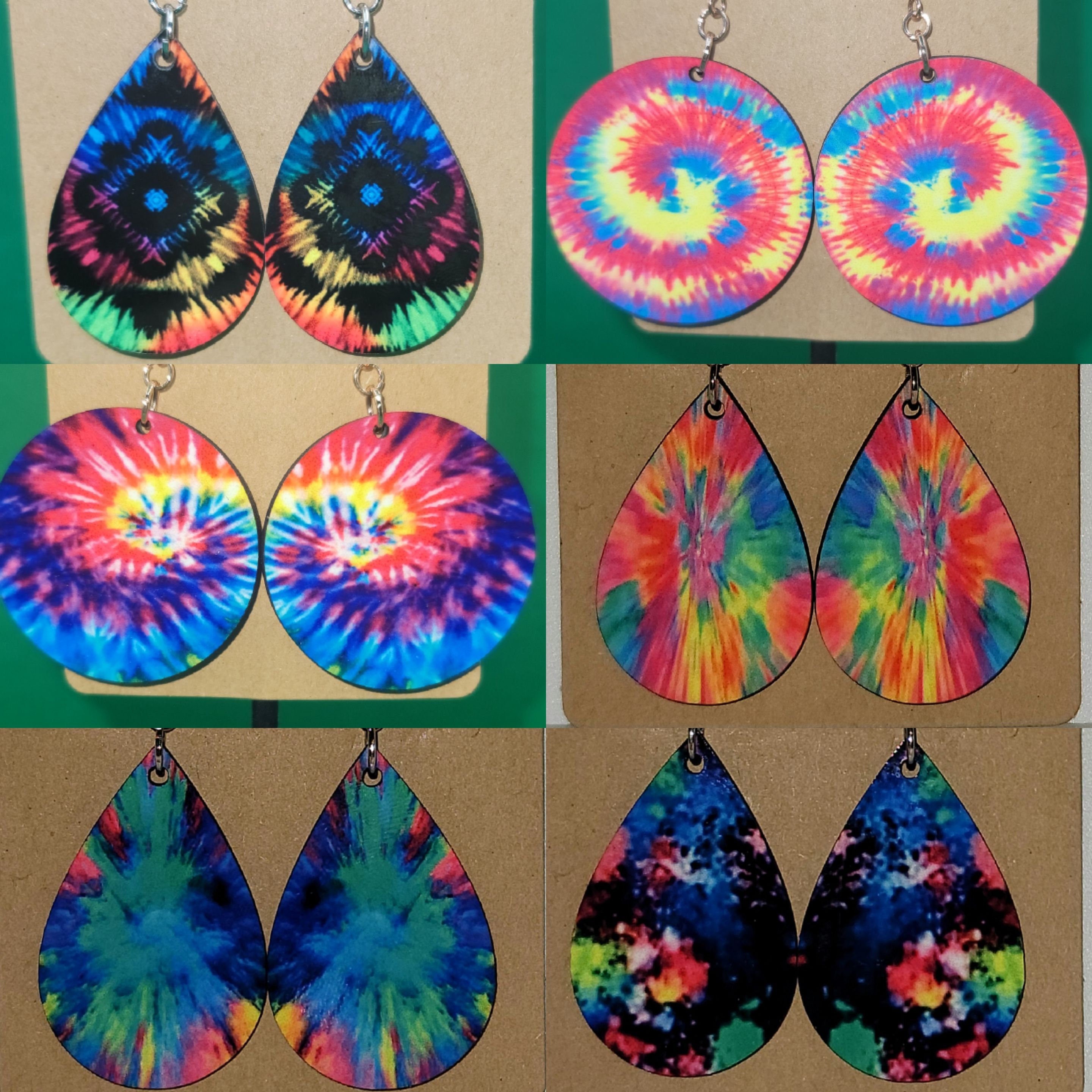 Tie Dye Earrings Etsy