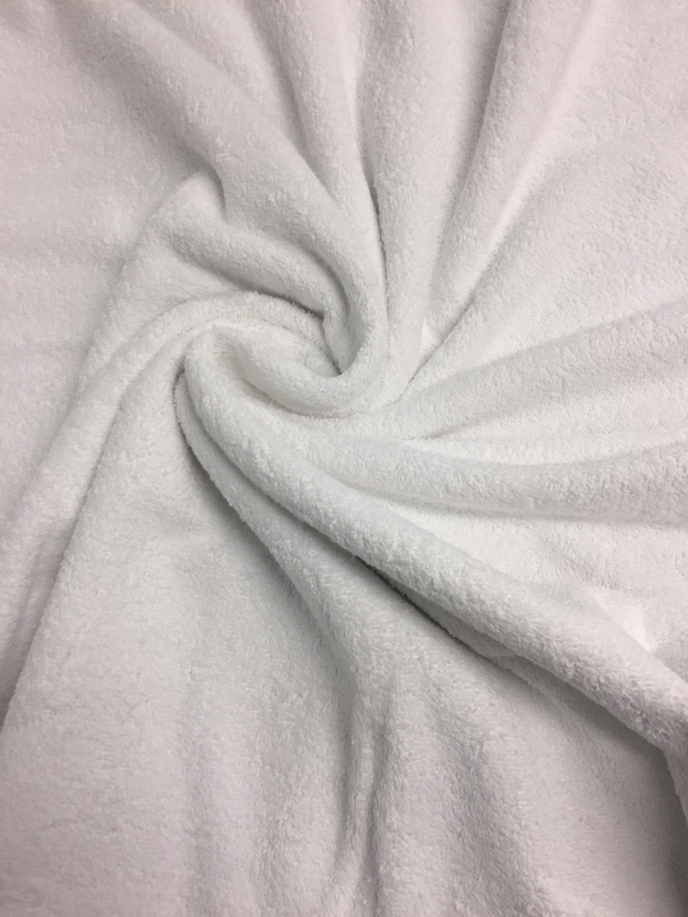 White cotton Terry Towelling Fabric towel material 150cm Etsy