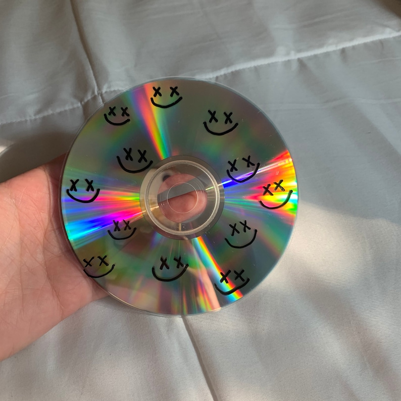 10 pk Decorative painted CDs please read the description | Etsy