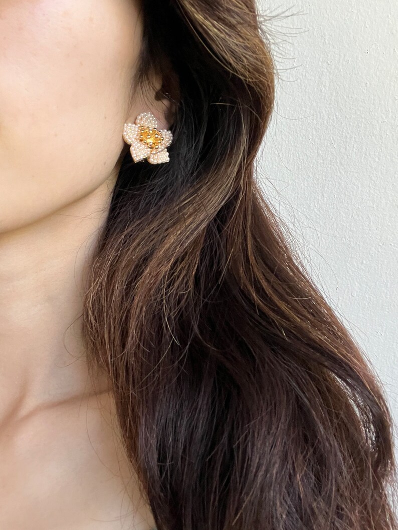 Vintage MMA.CN Faux Pearl Clip on Earrings Gift Jewelry Etsy