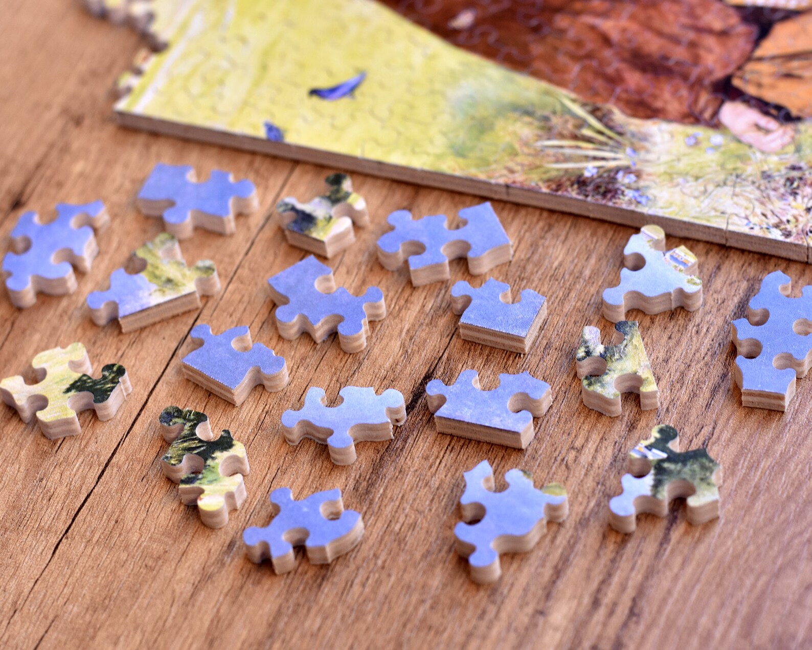 Wooden Jigsaw Puzzle 268 pieces. The Blind Girl Etsy