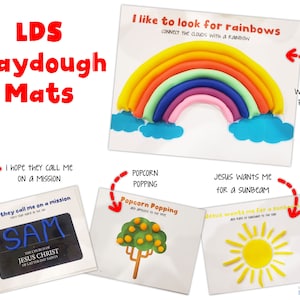 Tapetes de plastilina SUD / canciones primarias / santos de los últimos días / Tapetes de plastilina de las Escrituras para niños / Tapetes de actividades imprimibles / descarga digital