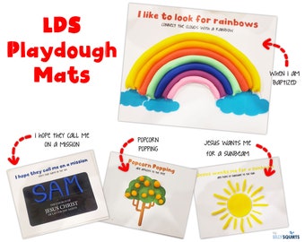 LDS playdough mats | primary songs | latter-day saints | Scripture Playdough Mats for Kids | Printable Activity Mats | digital download