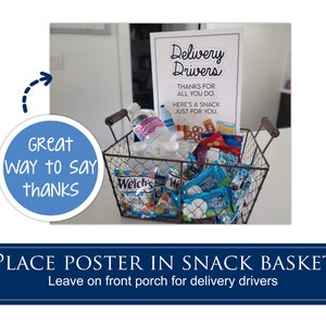 Lieferung Fahrer Danke-Schild: Saisonaler Snack-Poster Poster (PDF) Bild 3