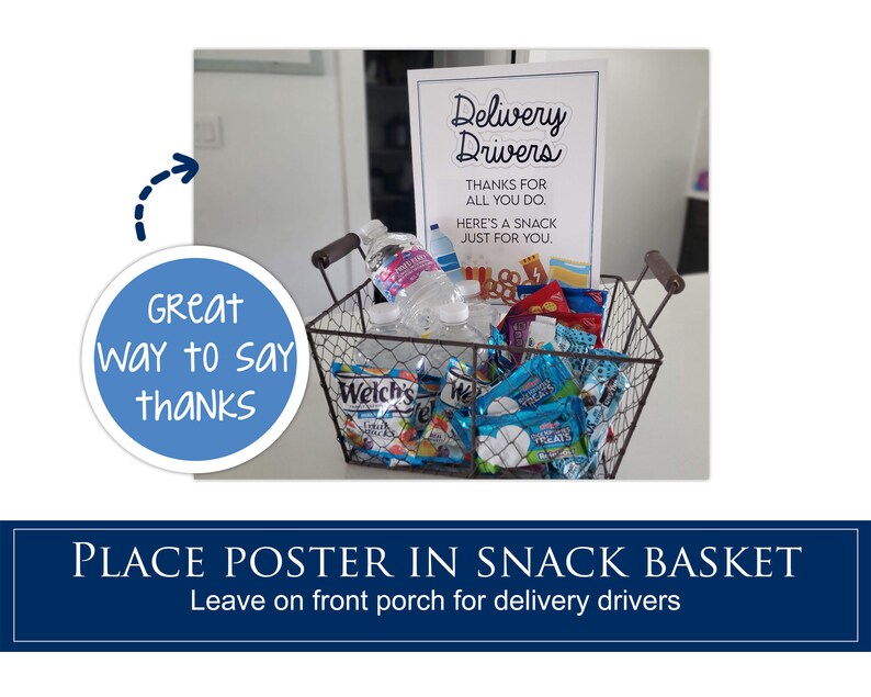 Lieferung Fahrer Danke-Schild: Saisonaler Snack-Poster Poster (PDF) Bild 3