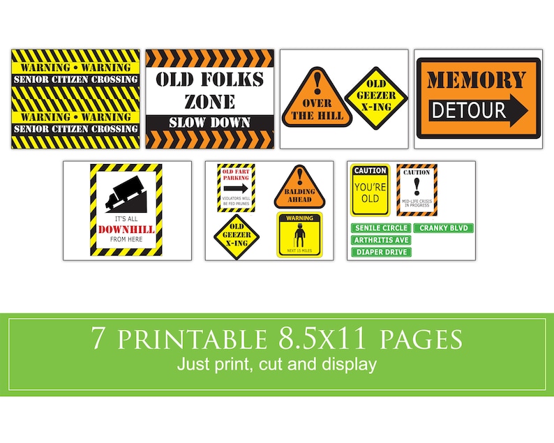 Over The Hill Printables Gag Gifts Over The Hill Party Signs Etsy Over The Hill Printables Gag Gifts Over The Hill Party Signs Etsy